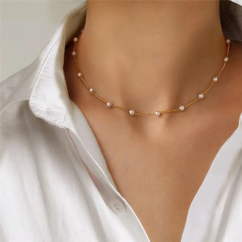 Perle Choker Halskette