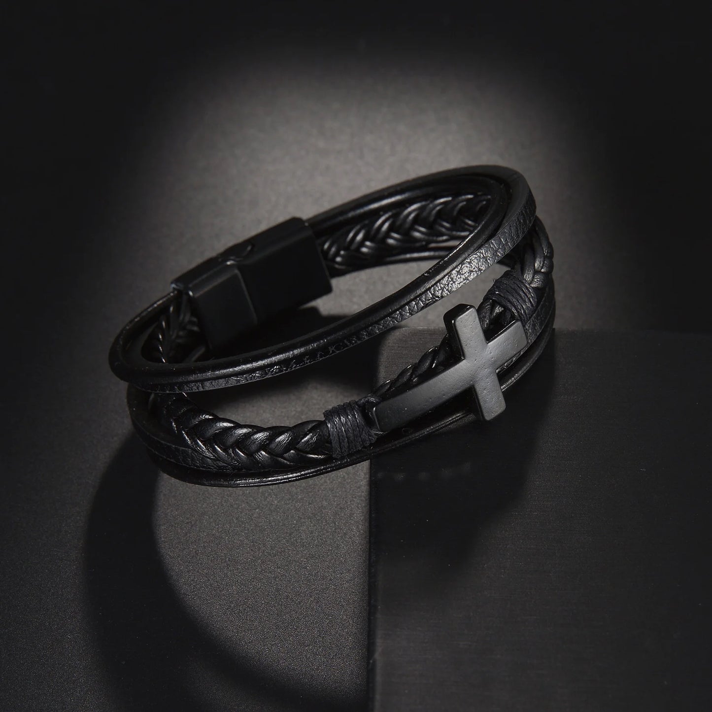 geflochtene Wickel-Lederarmbänder